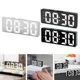 Maxbell Multifunctional Clock Mute LED Display for Bedroom White