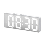 Maxbell Multifunctional Clock Mute LED Display for Bedroom White