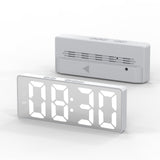 Maxbell Multifunctional Clock Mute LED Display for Bedroom White