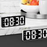 Maxbell Multifunctional Clock Mute LED Display for Bedroom White
