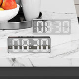 Maxbell Multifunctional Clock Mute LED Display for Bedroom White