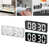 Maxbell Multifunctional Clock Mute LED Display for Bedroom White