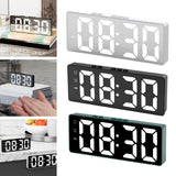 Maxbell Multifunctional Clock Mute LED Display for Bedroom White
