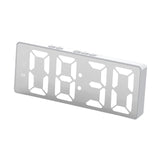Maxbell Multifunctional Clock Mute LED Display for Bedroom White