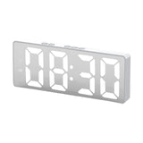 Maxbell Multifunctional Clock Mute LED Display for Bedroom White