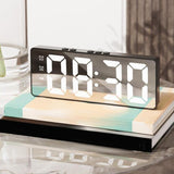 Maxbell Multifunctional Clock Mute LED Display for Bedroom White