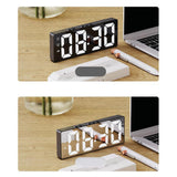 Maxbell Multifunctional Clock Mute LED Display for Bedroom White