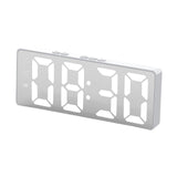 Maxbell Multifunctional Clock Mute LED Display for Bedroom White
