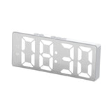 Maxbell Multifunctional Clock Mute LED Display for Bedroom White
