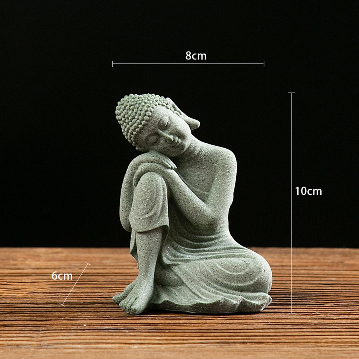 Maxbell Sandstone Buddha Statue Decor Figurine Zen for Home Decoration Outdoor
