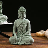 Maxbell Sandstone Buddha Statue Decor Figurine Zen for Home Decoration Outdoor