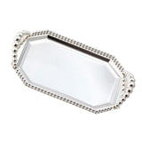 Maxbell Iron Serving Tray Fruit with Handle Display for Decoration Party  Silver