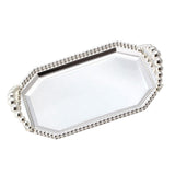 Maxbell Iron Serving Tray Fruit with Handle Display for Decoration Party  Silver