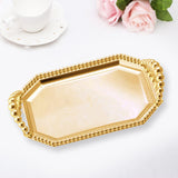 Maxbell Iron Serving Tray Fruit with Handle Display for Decoration Party  Gold