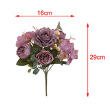 Maxbell Artificial Peony Flowers Bouquet for Wedding Purple