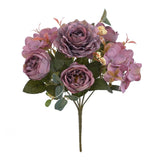 Maxbell Artificial Peony Flowers Bouquet for Wedding Purple