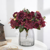 Maxbell Artificial Peony Flowers Bouquet for Wedding Red