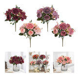 Maxbell Artificial Peony Flowers Bouquet for Wedding Red