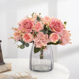 Maxbell Artificial Peony Flowers Bouquet for Wedding Light Pink