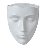 Maxbell Creative Planter Decoration Wall Mounted Face Flower Pot for Outdoor Indoor White