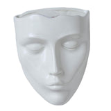 Maxbell Creative Planter Decoration Wall Mounted Face Flower Pot for Outdoor Indoor White