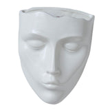 Maxbell Creative Planter Decoration Wall Mounted Face Flower Pot for Outdoor Indoor White