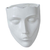 Maxbell Creative Planter Decoration Wall Mounted Face Flower Pot for Outdoor Indoor White
