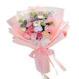 Maxbell Luxury Soap Rose Flower, Artificial Flowers for Anniversary Thanksgiving Day Pink