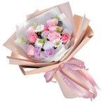 Maxbell Luxury Soap Rose Flower, Artificial Flowers for Anniversary Thanksgiving Day Light Pink