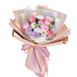 Maxbell Luxury Soap Rose Flower, Artificial Flowers for Anniversary Thanksgiving Day Light Pink