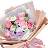 Maxbell Luxury Soap Rose Flower, Artificial Flowers for Anniversary Thanksgiving Day Light Pink