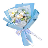 Maxbell Luxury Soap Rose Flower, Artificial Flowers for Anniversary Thanksgiving Day Blue