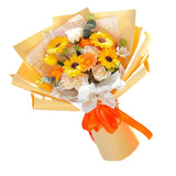 Maxbell Luxury Soap Rose Flower, Artificial Flowers for Anniversary Thanksgiving Day Yellow