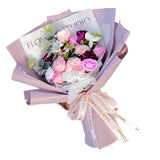 Maxbell Luxury Soap Rose Flower, Artificial Flowers for Anniversary Thanksgiving Day Purple