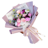 Maxbell Luxury Soap Rose Flower, Artificial Flowers for Anniversary Thanksgiving Day Purple