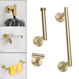 Maxbell 3 Pieces Bathroom Hardware Accessories Set Towel Hook 16" Towel Bar Gold