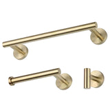 Maxbell 3 Pieces Bathroom Hardware Accessories Set Towel Hook 16" Towel Bar Gold