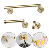 Maxbell 3 Pieces Bathroom Hardware Accessories Set Towel Hook 16" Towel Bar Gold