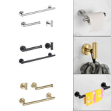 Maxbell 3 Pieces Bathroom Hardware Accessories Set Towel Hook 16" Towel Bar Silver