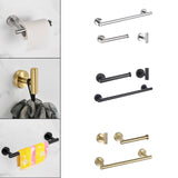 Maxbell 3 Pieces Bathroom Hardware Accessories Set Towel Hook 16" Towel Bar Silver