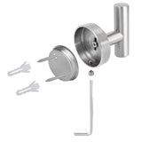 Maxbell 3 Pieces Bathroom Hardware Accessories Set Towel Hook 16" Towel Bar Silver