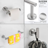 Maxbell 3 Pieces Bathroom Hardware Accessories Set Towel Hook 16" Towel Bar Silver