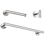 Maxbell 3 Pieces Bathroom Hardware Accessories Set Towel Hook 16" Towel Bar Silver