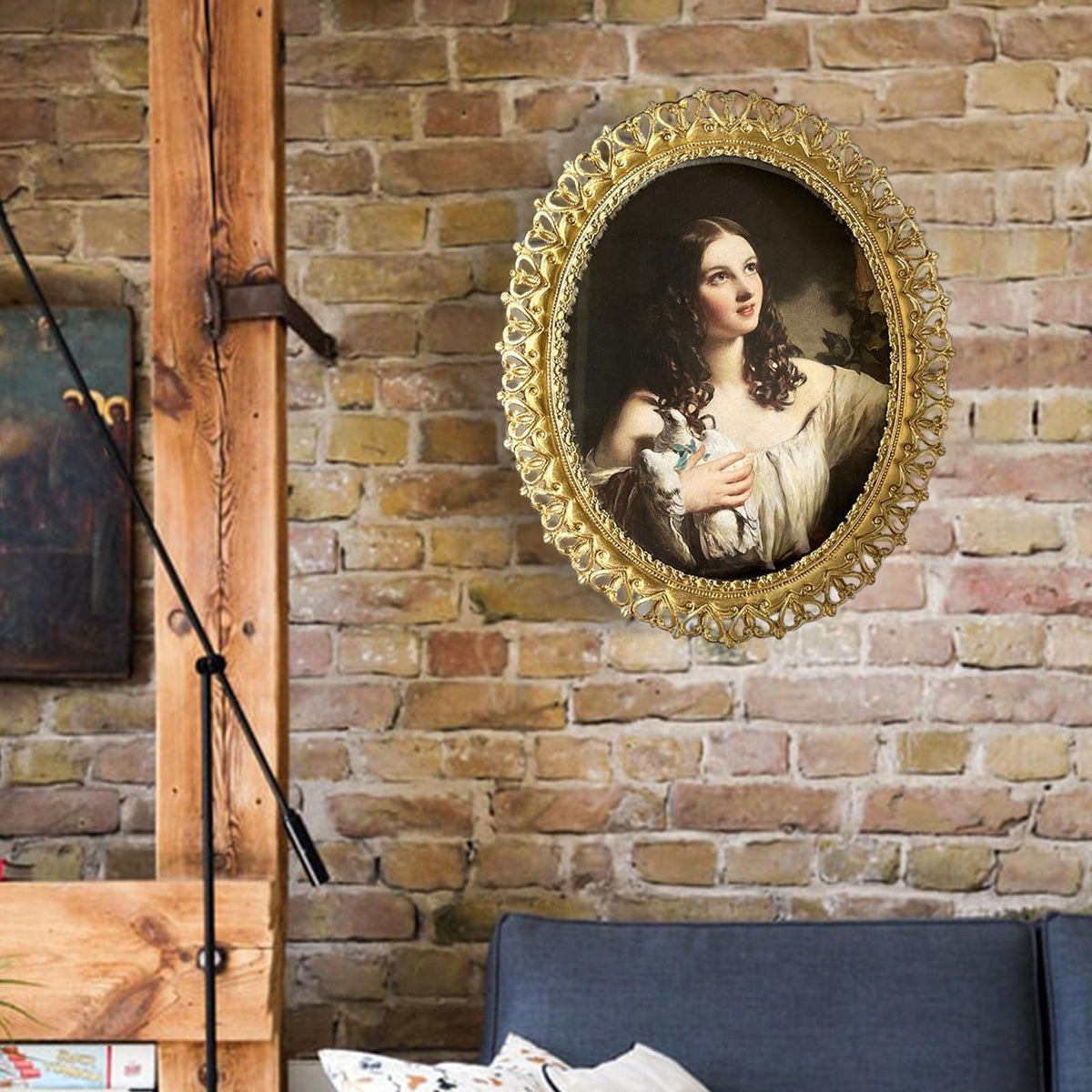Maxbell Antique Resin Photo Display frame, wall Mounting European Style Oval