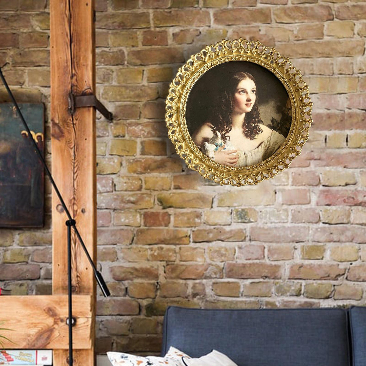 Maxbell Antique Resin Photo Display frame, wall Mounting European Style Round
