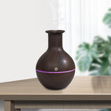 Maxbell Round Diffuser Silent 130ml with LED Colorful Light Cool Mist Humidifier Brown