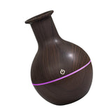 Maxbell Round Diffuser Silent 130ml with LED Colorful Light Cool Mist Humidifier Brown