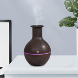 Maxbell Round Diffuser Silent 130ml with LED Colorful Light Cool Mist Humidifier Brown