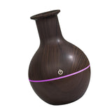 Maxbell Round Diffuser Silent 130ml with LED Colorful Light Cool Mist Humidifier Brown