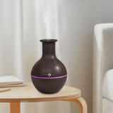 Maxbell Round Diffuser Silent 130ml with LED Colorful Light Cool Mist Humidifier Brown